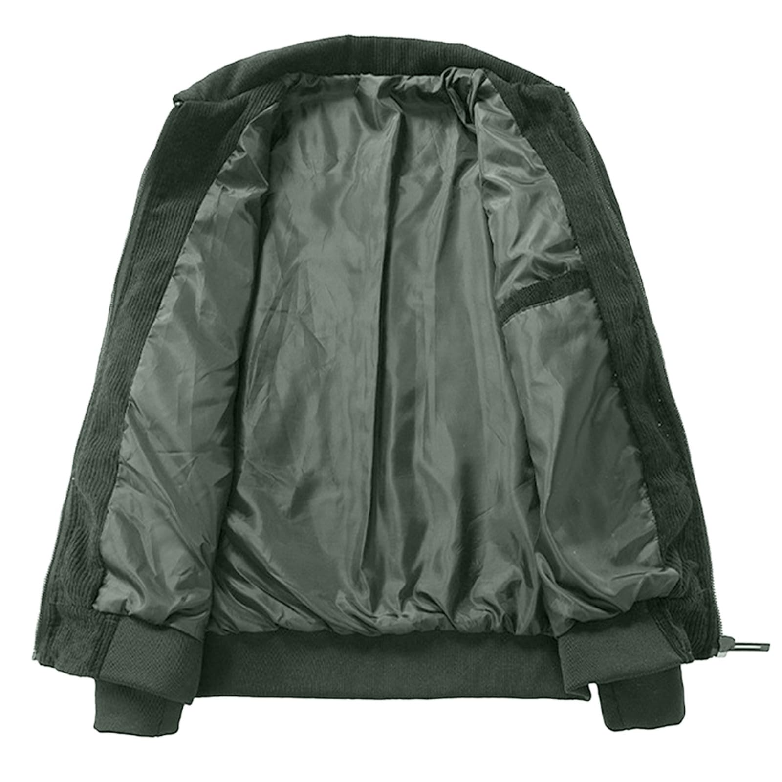 Giacca in velluto a coste con colletto con risvolto da uomo, giacca in velluto a coste tinta unita, capispalla imbottita invernale cappotti casual termici capispalla confortevole minimalista cappotto