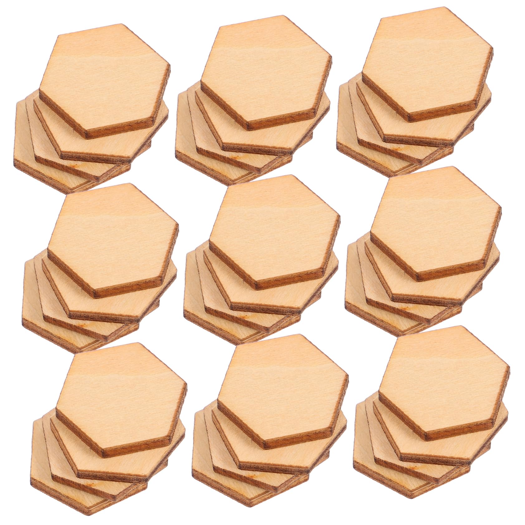Pezzi Esagonali in Legno 20mm, 100 Pezzi, Decorazioni | Lavoretti Fai da Te, Colore Beige, per Matrimoni e Feste, Uso Creativo e Ornamento