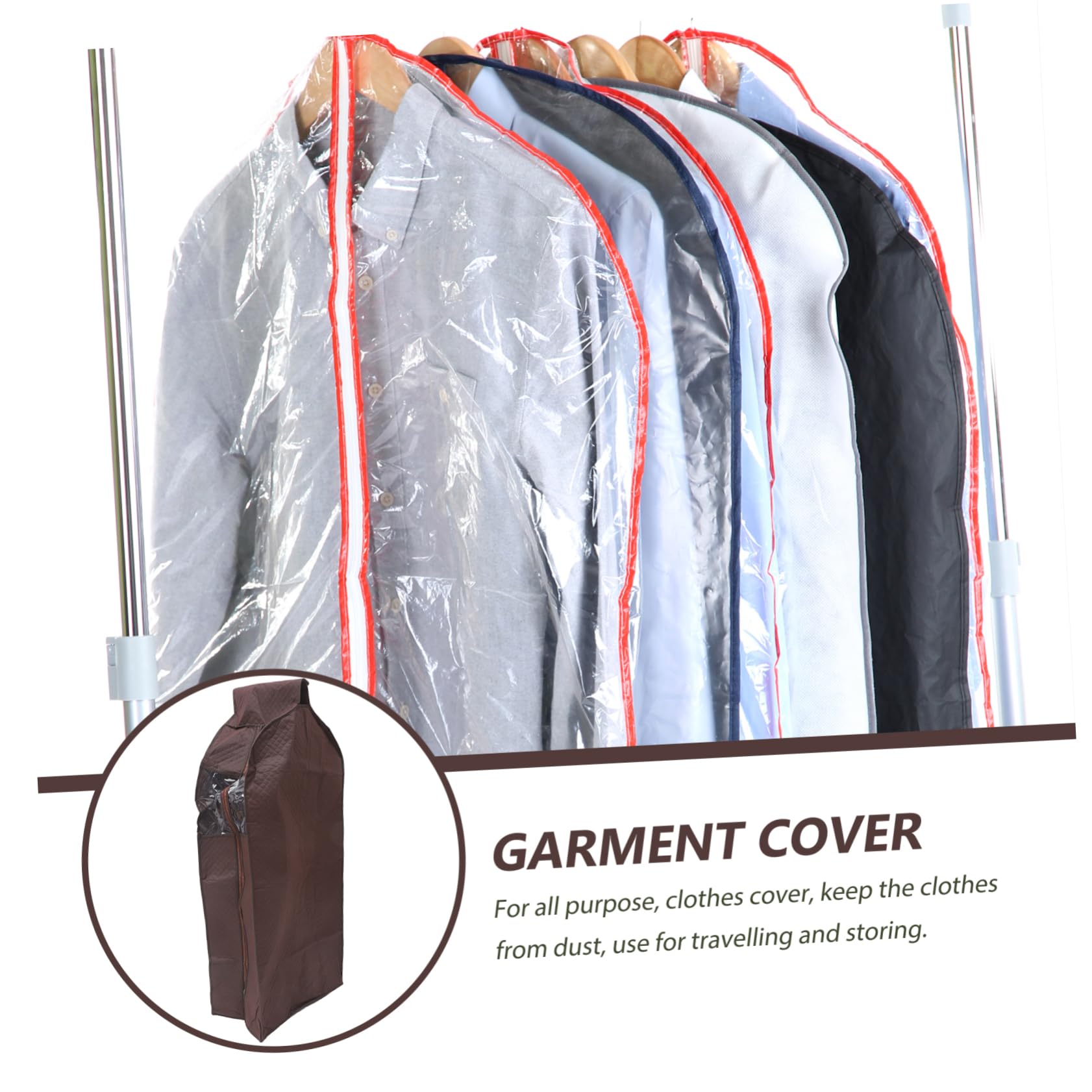 Zerodeko Copriabiti Oxford 420d Zip Intera, Sacchetto Riutilizzabile per Pantaloni e Camicie, Protezione Antipolvere per Armadio e Conservazione lungo Termine