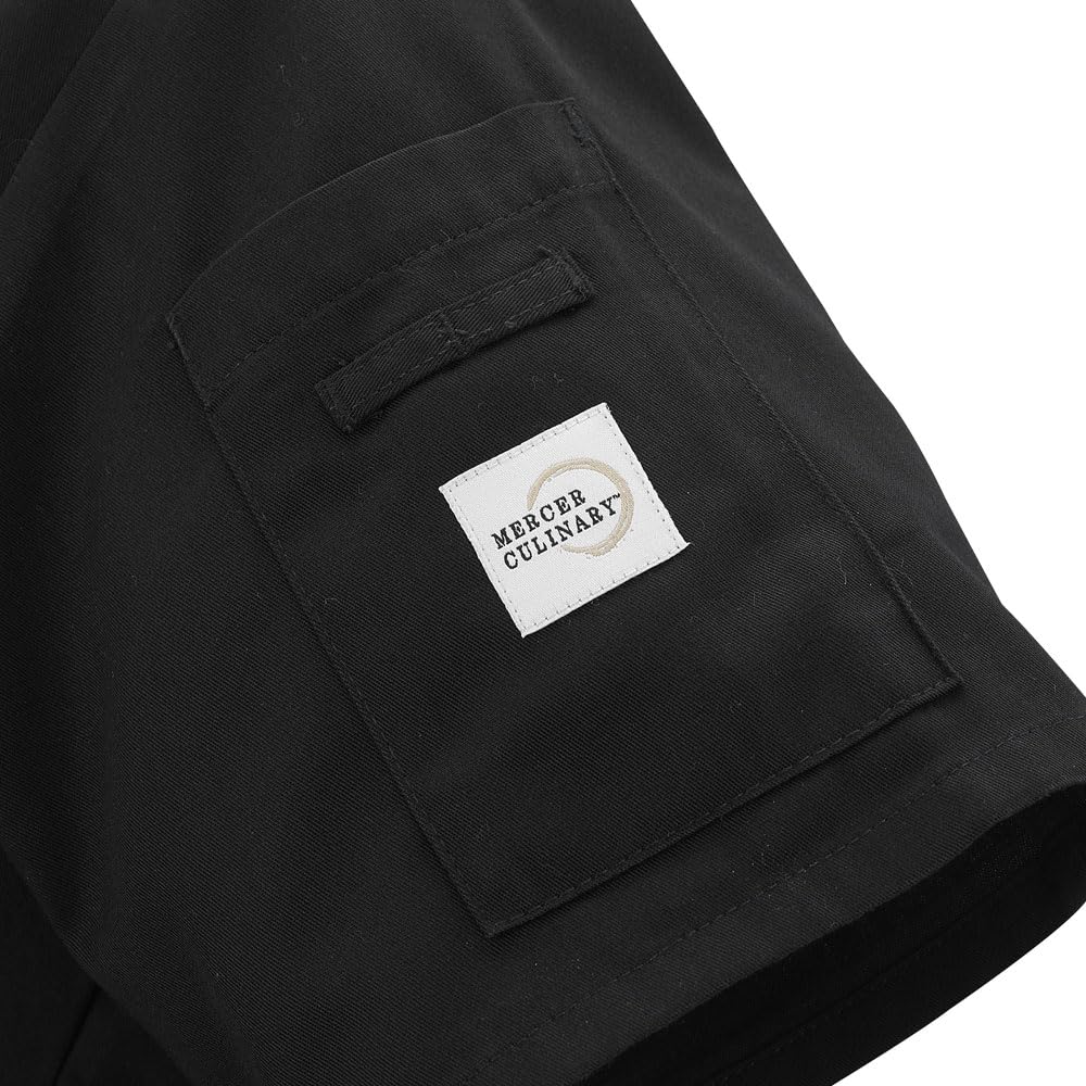 Mercer Culinary Millennia Women's Short Sleeve Cook Jacket with Cloth Knot Buttons