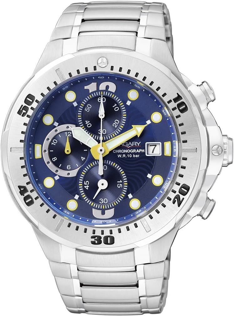 Vagary by Citizen IA8 – 016 – 71 Mens Quartz Chronograph Stainless Steel Strap, Multi-Colour