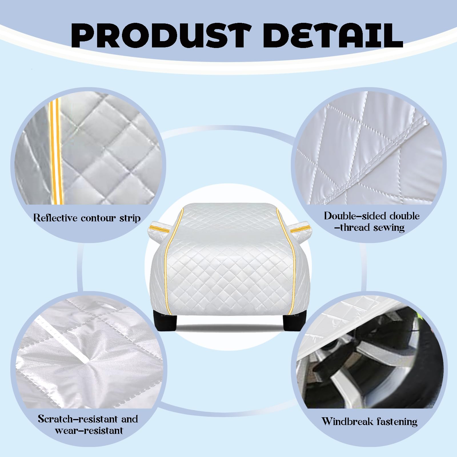 Funda Coche Antigranizo para BMW iX3 2021-2026, Funda para Coche Exterior de Material Extra Grueso, Protección Total contra Granizo, Nieve, Heladas y Arañazos PI7