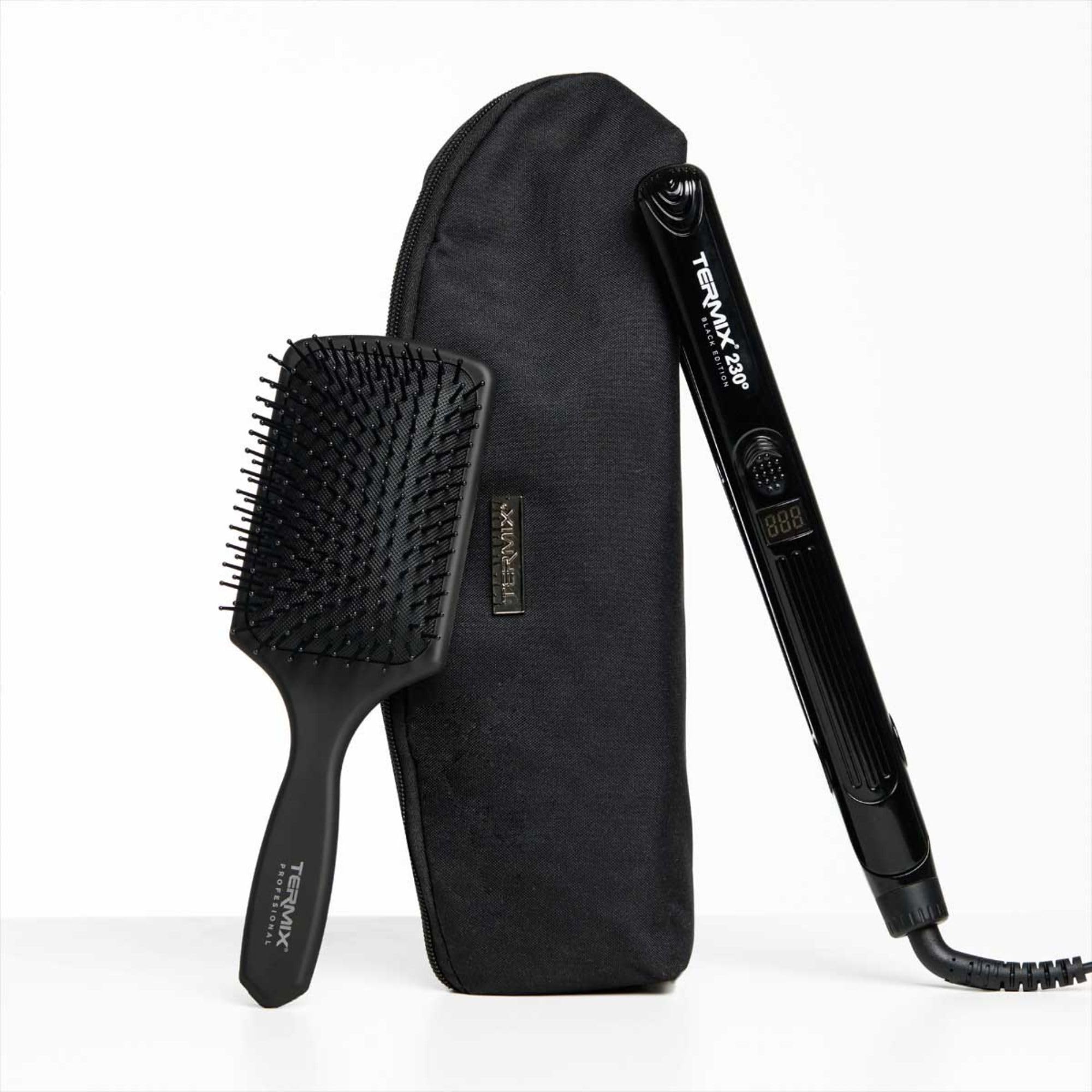 Termix Plancha de Pelo Profesional 230ºC con Placas de Cerámica + Cepillo Desenredante