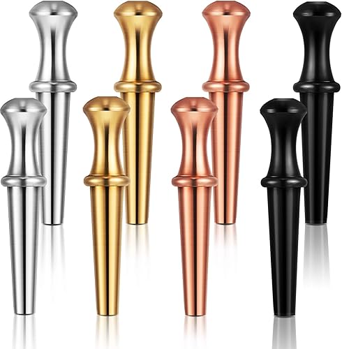 Mudder 8 piezas de clavijas de metal para cuna con agujeros de 18 con un diseño cónico para clavijas de cuna con 4 colores