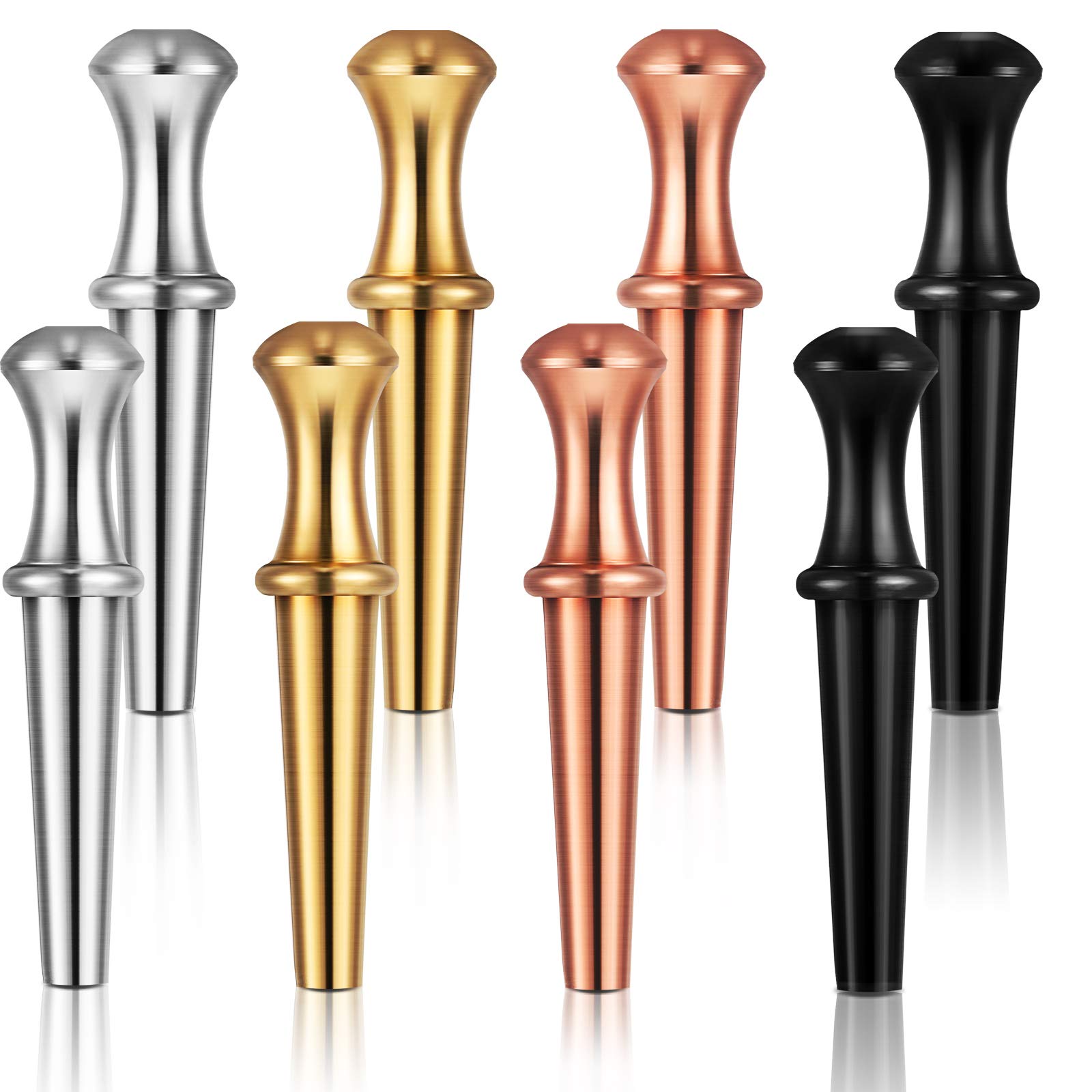 Mudder 8 Pieces Metal Cribbage Pegs Fit 1/8 Holes with a Tapered Design for Cribbage Pegs with 4 Colors