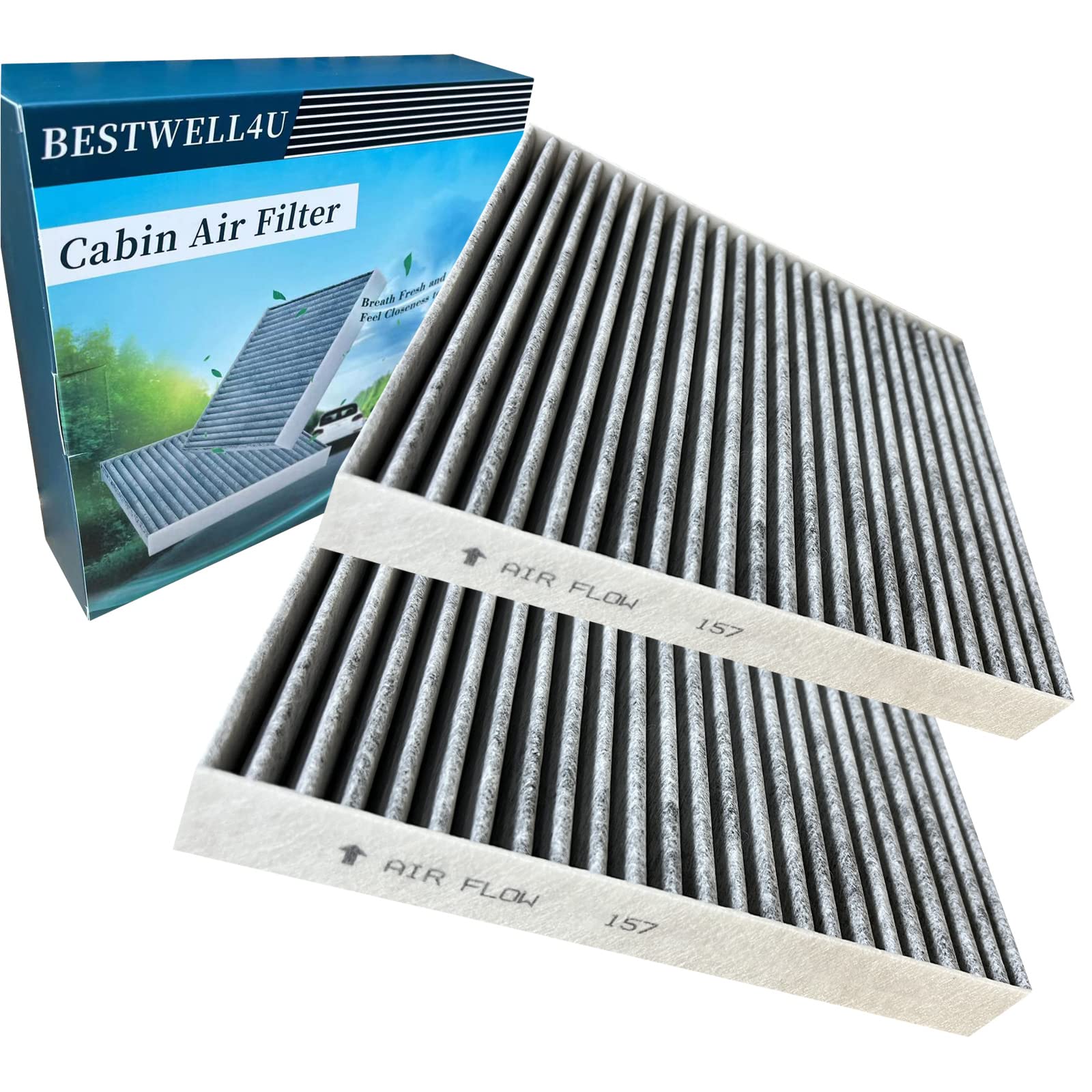 BX-Good Premium Cabin Air Filter - Replacement For Toyota, Lexus, Subaru, Mazda Models (Fits 87139-0E040, TK48-61-J6X)