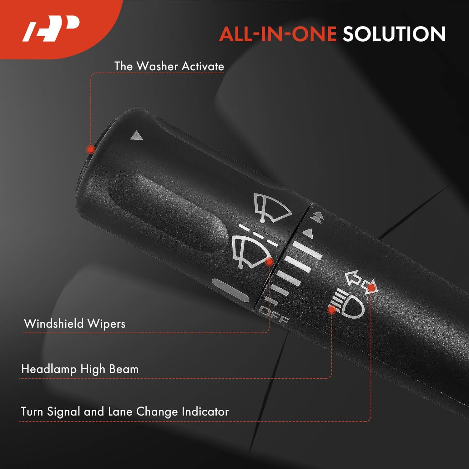 A-Premium Turn Signal Switch, Headlight Dimmer Windshield Wiper Multifunction Switch Lever Compatible with Ford F-150 2004 (Built Before 11/28/2004)