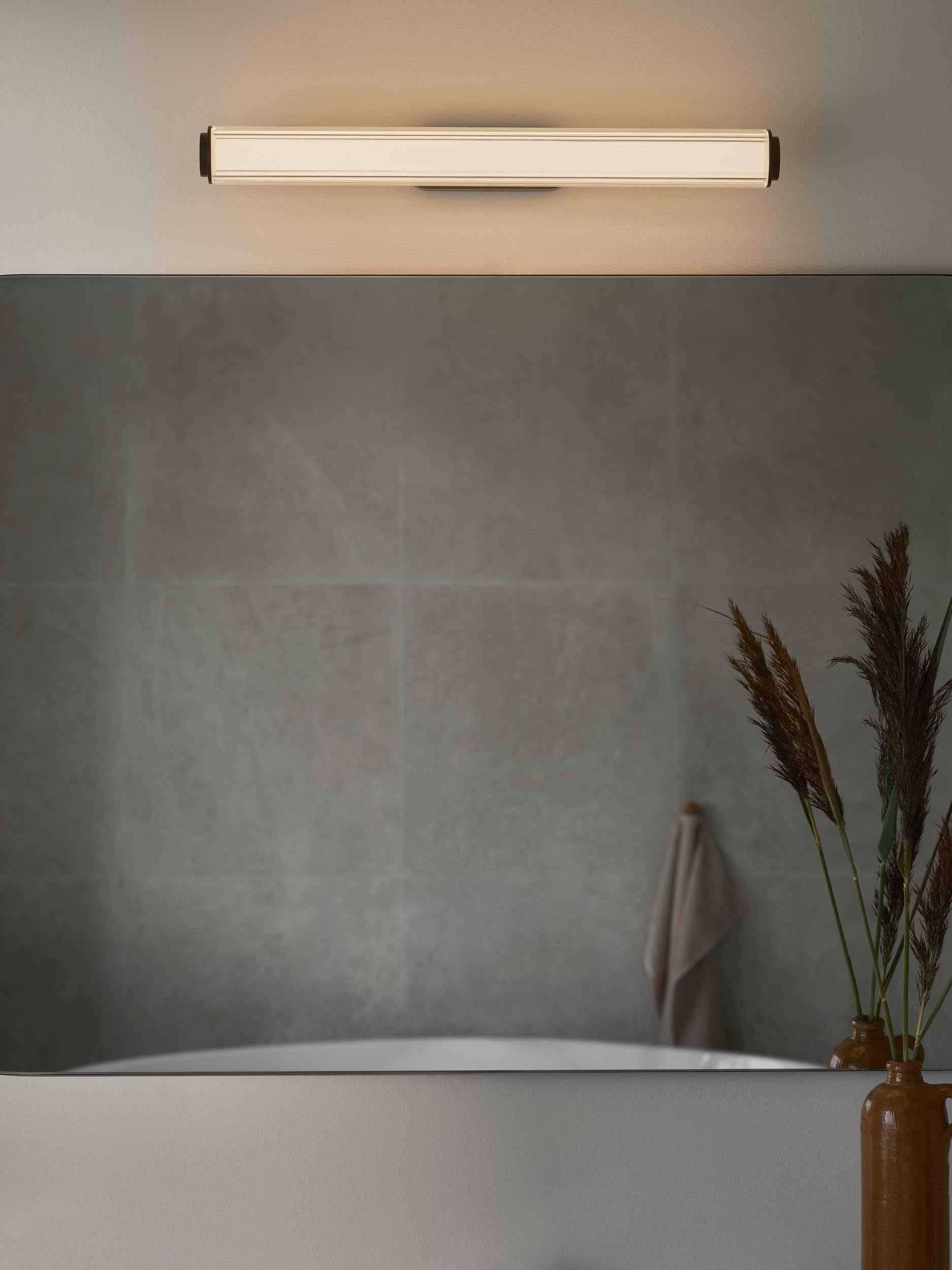 Nordlux Virelle Wandleuchte für den Innenbereich, Kunststoff, integrierte LED, 35.000 Stunden – Badezimmer, En-Suite, Feuchtraum, Netzbetrieb, IP44