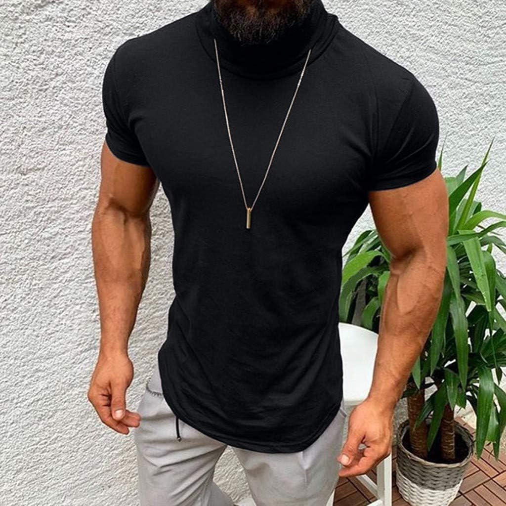muscle fit turtleneck shirt