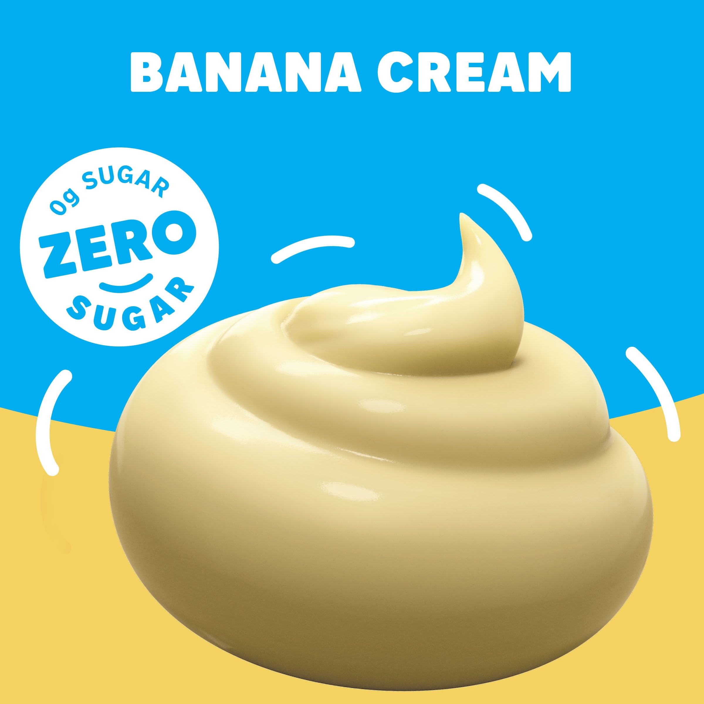Jell-O Banana Cream Zero Sugar Instant Reduced Calorie Pudding Pie Filling Mix 0 9 oz Box — view 5