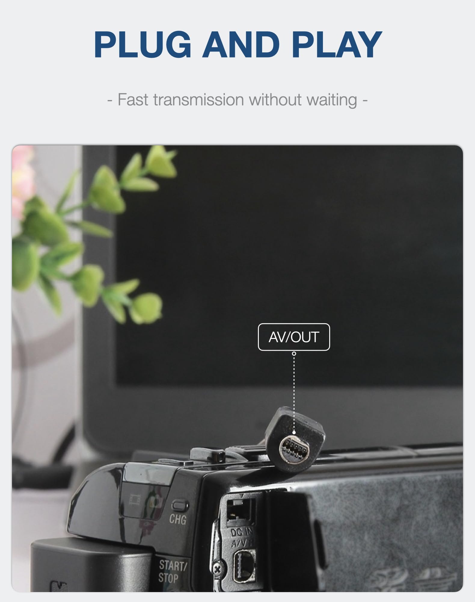E Cabo De Cabo De Tv Av A / V Para Filmadora Sony Handycam - Foto 4