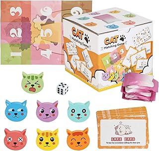 Pädagogisches Kleinkindspielzeug,Katzenmotiv Lernspiele Aktivitäten | Katzenthema Sinneslernspiele | Geschenkideen Geburtstag Ostern Weihnachten Klassenreise