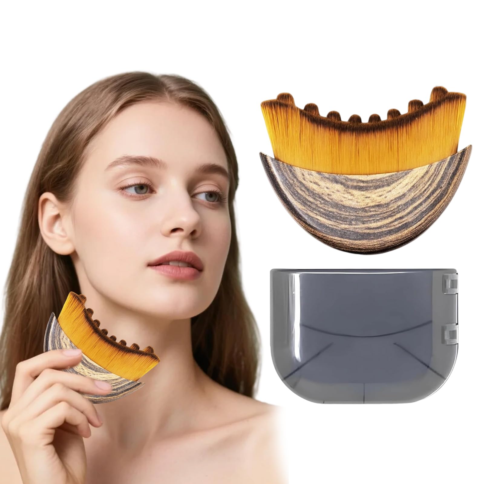 Pennello linfatico per viso, linfatico Drenaggio Face Brush, pennello per contorno linfatico per il viso, si applica al viso, alla scultura del mento e della mascella