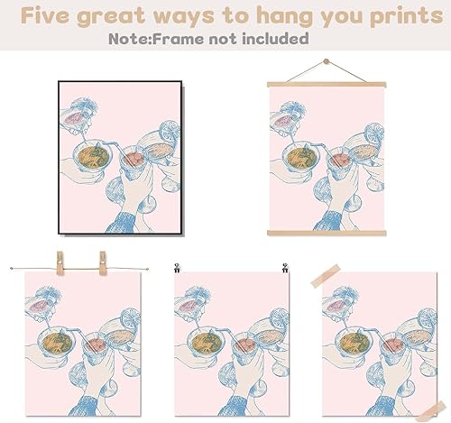 Miniatura 4 de EVER-GOING TUNE Long Live Cowgirls - Juego de 4 piezas de arte de pared de cóctel de moda (8 x 10 pulgadas), póster retro de cóctel, decoración de