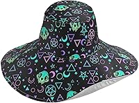 Vista 12 de MNSRUU Wide Brim Hats Skull Sun Hat Packable Sun Visors Floppy Summer Beach Hat for UV Protection