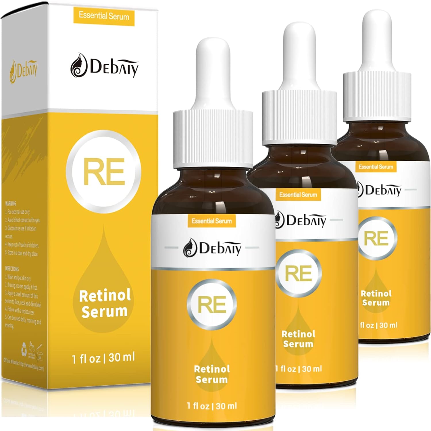 DEBAIY 3 Pack Retinol Serum for Face Moisturizing Anti Aging Serum Anti-Wrinkle for Skin -(1fl.oz|30ml)
