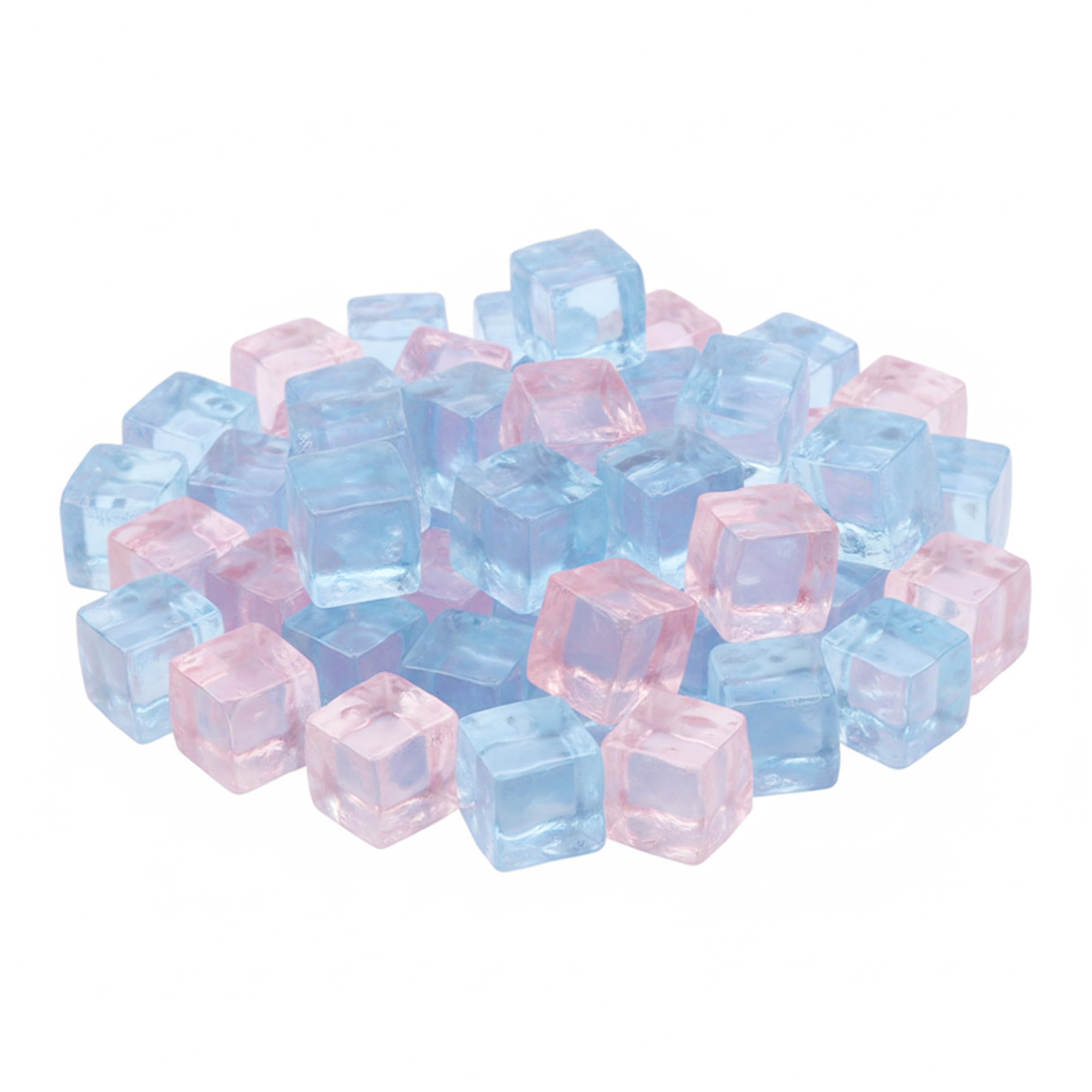 Squish Cubes - 60pcs Transparent Colorful Stress Balls Fidget Toys, Portable Squeeze Toys For Stress Relief, Squish Cubes