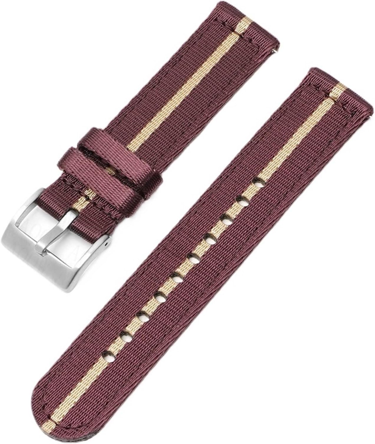 Nylon Watch Strap 20mm 22mm for Quartz Watch Smart Watch Woven Canvas Strap