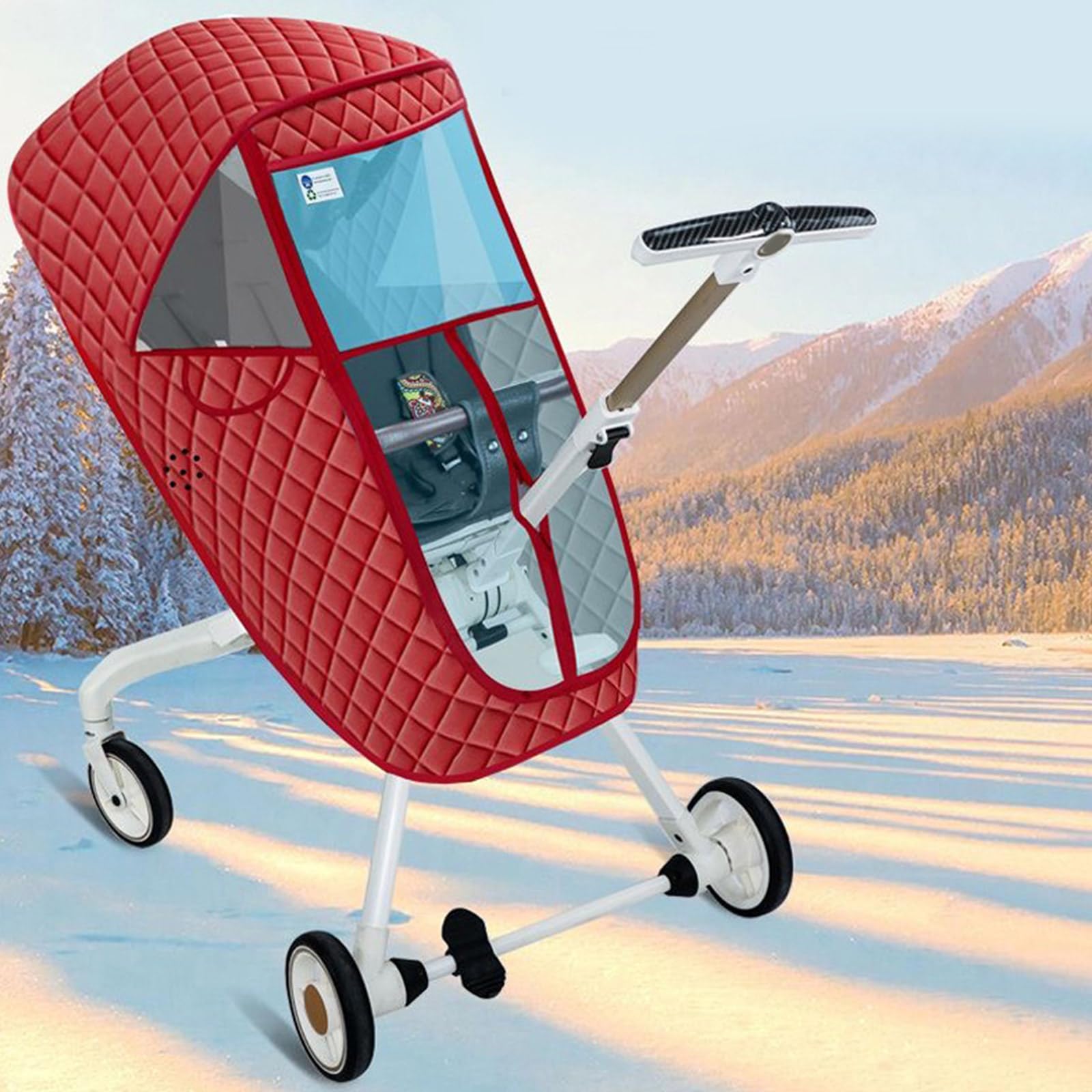 Accesorio amigable para cochecitos con diseño transpirable y aislamiento grueso para mayor comodidad del bebé, protección resistente al viento, para cochecitos de bebé, cubierta de viento