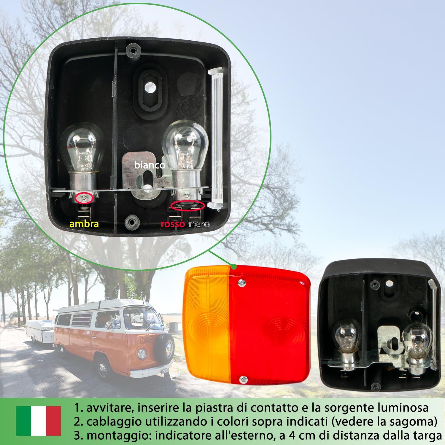 HP Autozubehör Fanale Posteriore Per Rimorchio Fanale Posteriore, Luce Di Direzione, Luce Di - Foto 5