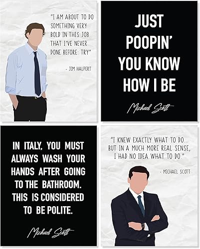 RUIYAN Pósteres de The Office Hope, citas motivadoras posibles, impresión artística divertida de éxito, reglas de refranes humorísticos para pared,