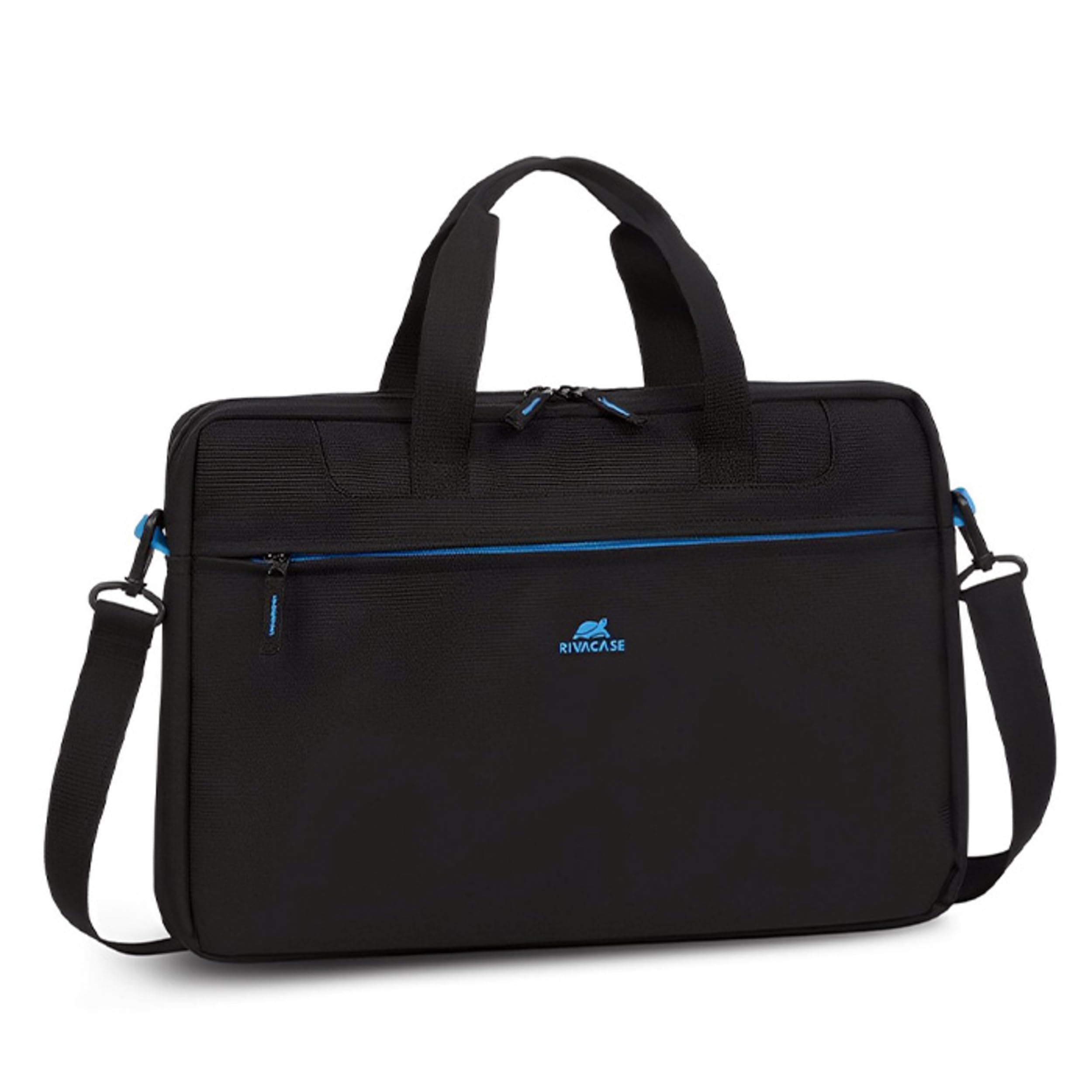 RivaCase Regent 8037 Black Laptop Bag 15.6" Inches Smart Design Durability for both Versatility and Style Briefcase for Macbook Laptop with Smart Organizer, Professional Bag for Business, Work, Travel-image-18