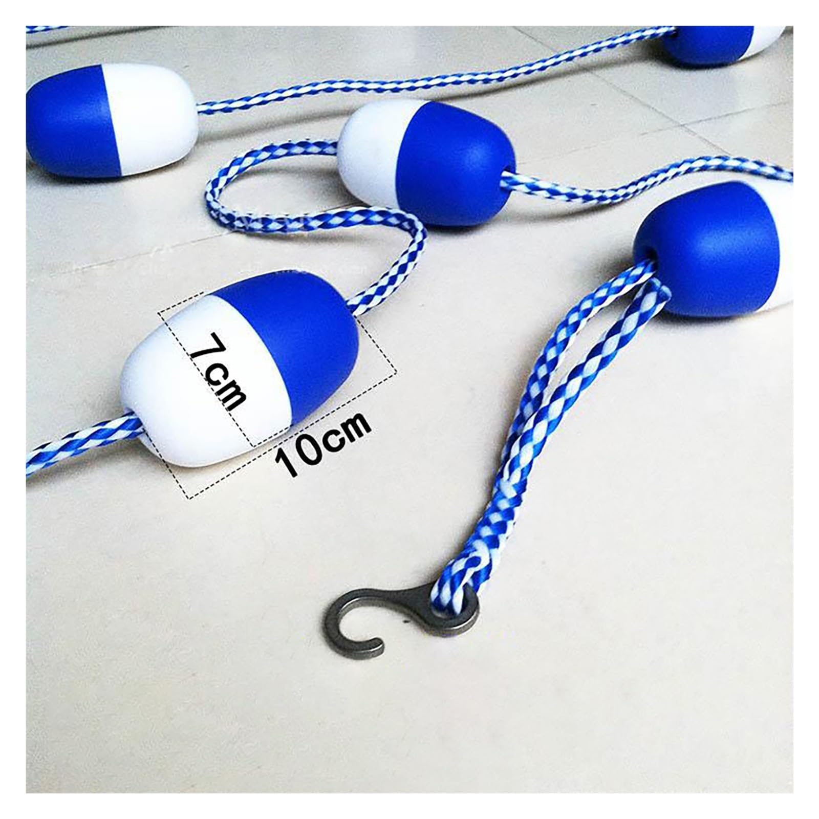 Cuerda de Seguridad para Piscina, Divisor de Piscina Y Azul, Separador de Carriles de Piscina con Gran Flotabilidad, Cuerda Flotante Trenzada de Nailon para Piscinas./9.8M Long/32Foot