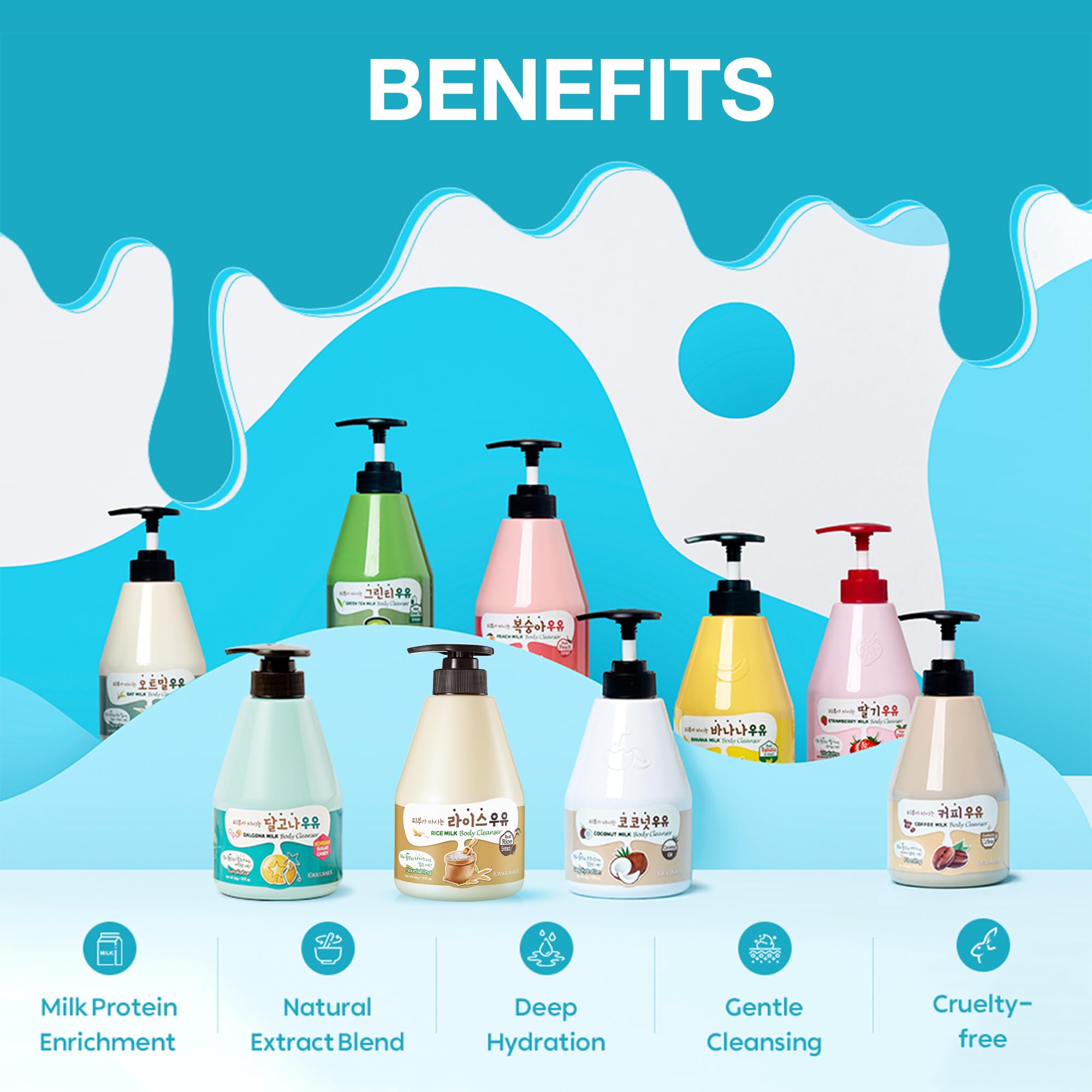 Amazon.com : Kwailnara Rice Milk Body Wash & Lotion Set (19.75 Oz