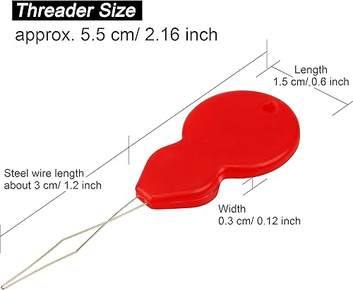 Miniatura 5 de Lusecarl Aguja e hilo para extensiones de cabello, 3 rollos de hilos de coser con 10 agujas de tapicería curvadas en forma de C J I para coser a