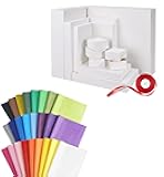 Bobobag 150 Sheets 20X14 inch Colored Tissue Paper and 13 Sets Premium White Gift Boxes with Lids and 25Y Ribbon for Christmas Gift Wrapping Arts Craft Decoration