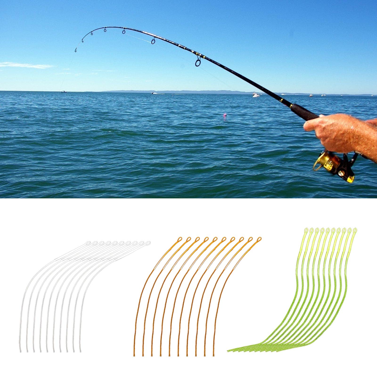 Conector trenzado de pesca con mosca, resistente al desgaste, 20/30/50 libras, 10 unidades/paquete de conectores de línea de mosca de nailon trenzado para conectores de pesca con mosca