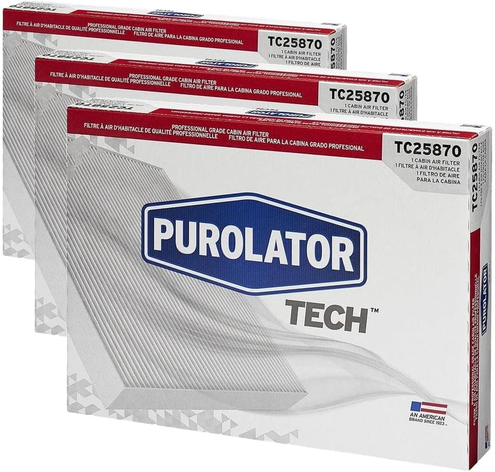 Purolator TC25870 PurolatorTECH Cabin Air Filter Compatible With Dodge Grand Caravan, Chrysler Town & Country, INFINITI Q50, G37, QX80, M35, Nissan Frontier, Armada, TITAN, NV2500 and NV3500