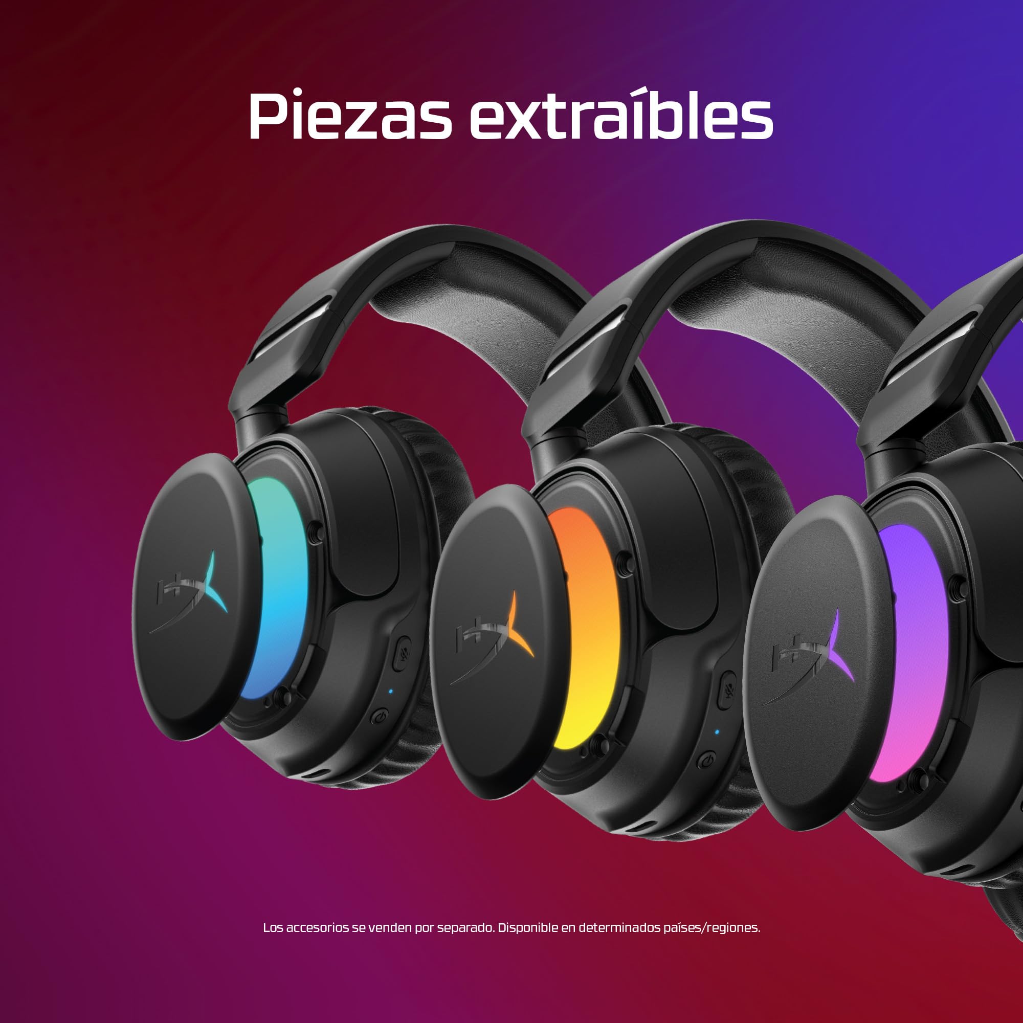 HyperX Cloud Flight 2 – Auricular Gaming inalámbrico, Luces RGB Personalizables, batería 100 Horas, Dual Wireless 2.4GHz y Bluetooth, Instant Pair, PC/PS/Switch/Móvil, Negro