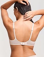 Vista 3 de DOBREVA Sujetador de realce de balconette para mujer, encaje sexy, talla grande, sin forro, con aros transparentes