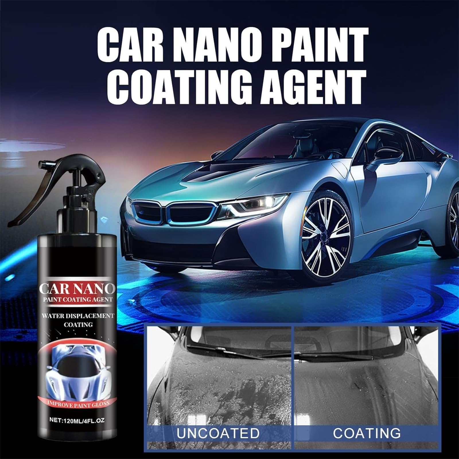 Nano Car Spray, Nano Scratch Remover, Scratch Repair, Car Repair Spray Ceramic Coating Polishing Spraying (100ML,3 PCS)