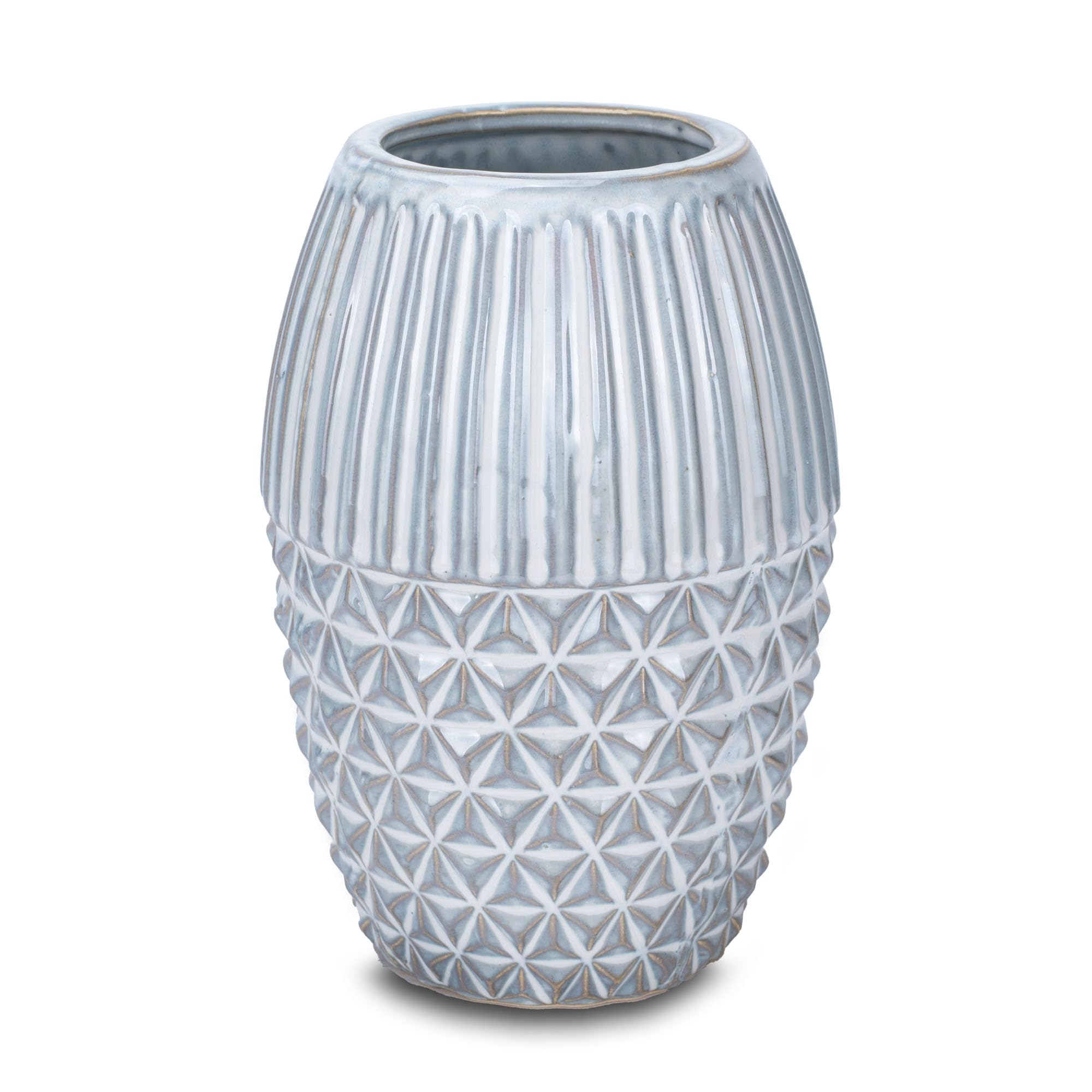 May Rich Company 34715 Ribbed Triangle Design Classic White 8 x 5.25