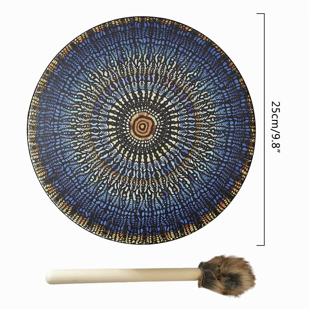 Shaman Tambour - Outil de guérison sonore végétalienne, décoration d'intérieur, tambour à feu pour enfants et adultes