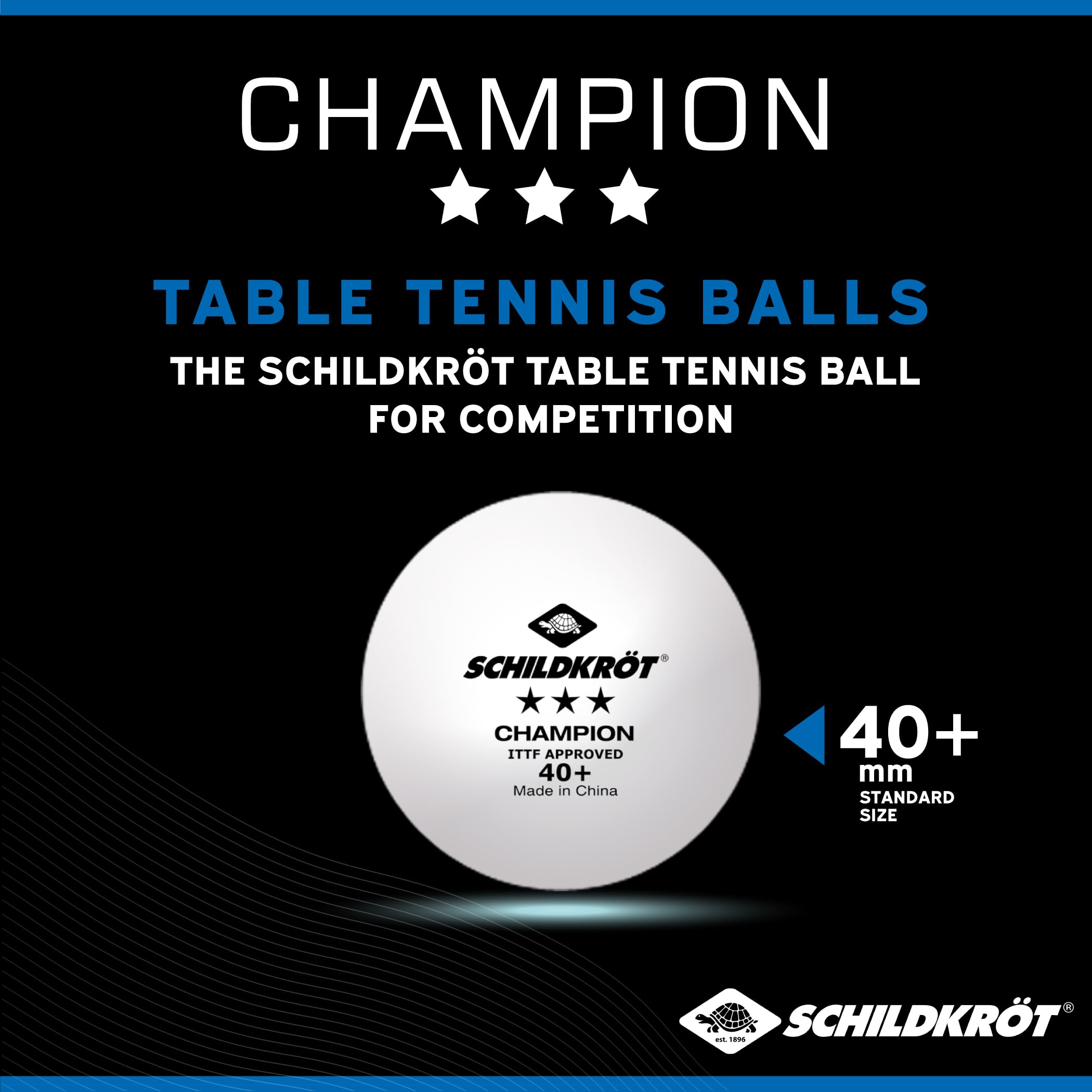 Donic-Schildkröt 608542 - Palla da competizione in Poly 40+, 120 pezzi, in scatola grande, colore: Bianco