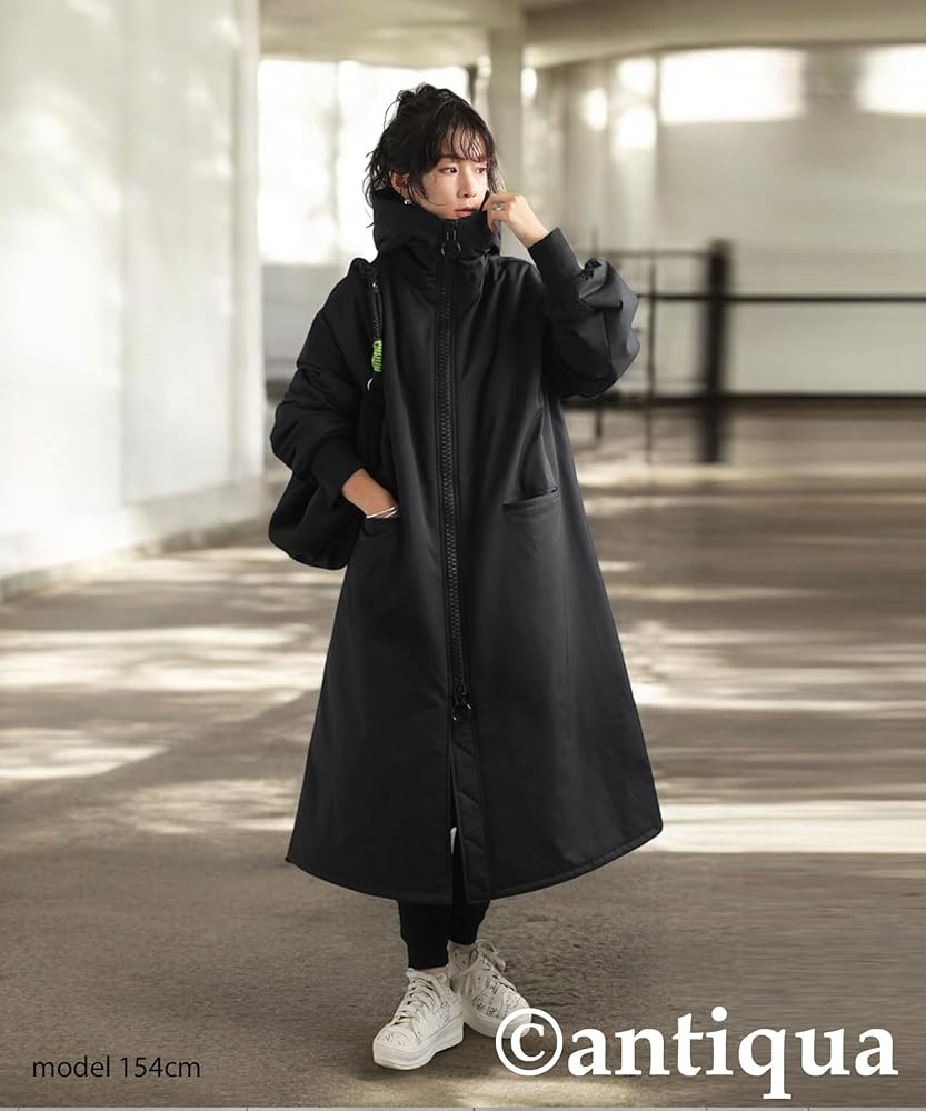 Amazon | [antiqua] アンティカ ロング コート レディース アウター YP