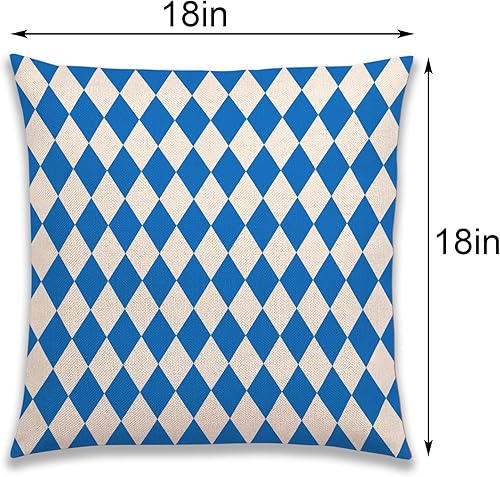 Miniatura 5 de Nepnuser Fundas de almohada Oktoberfest de 18 x 18 pulgadas, decoración de fiesta de cerveza alemana bávara para decoración de fiestas, para cama,
