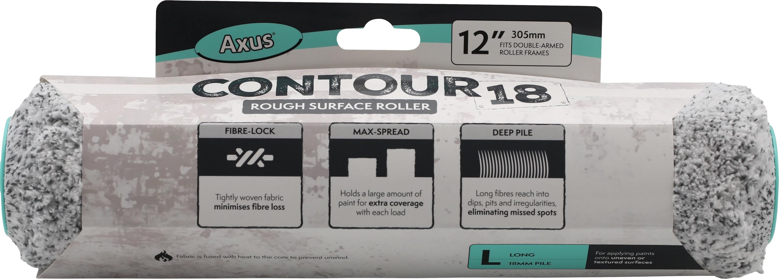AXUS - 12" Contour 18 Rough Surface Roller Sleeve - AXU/RO12L