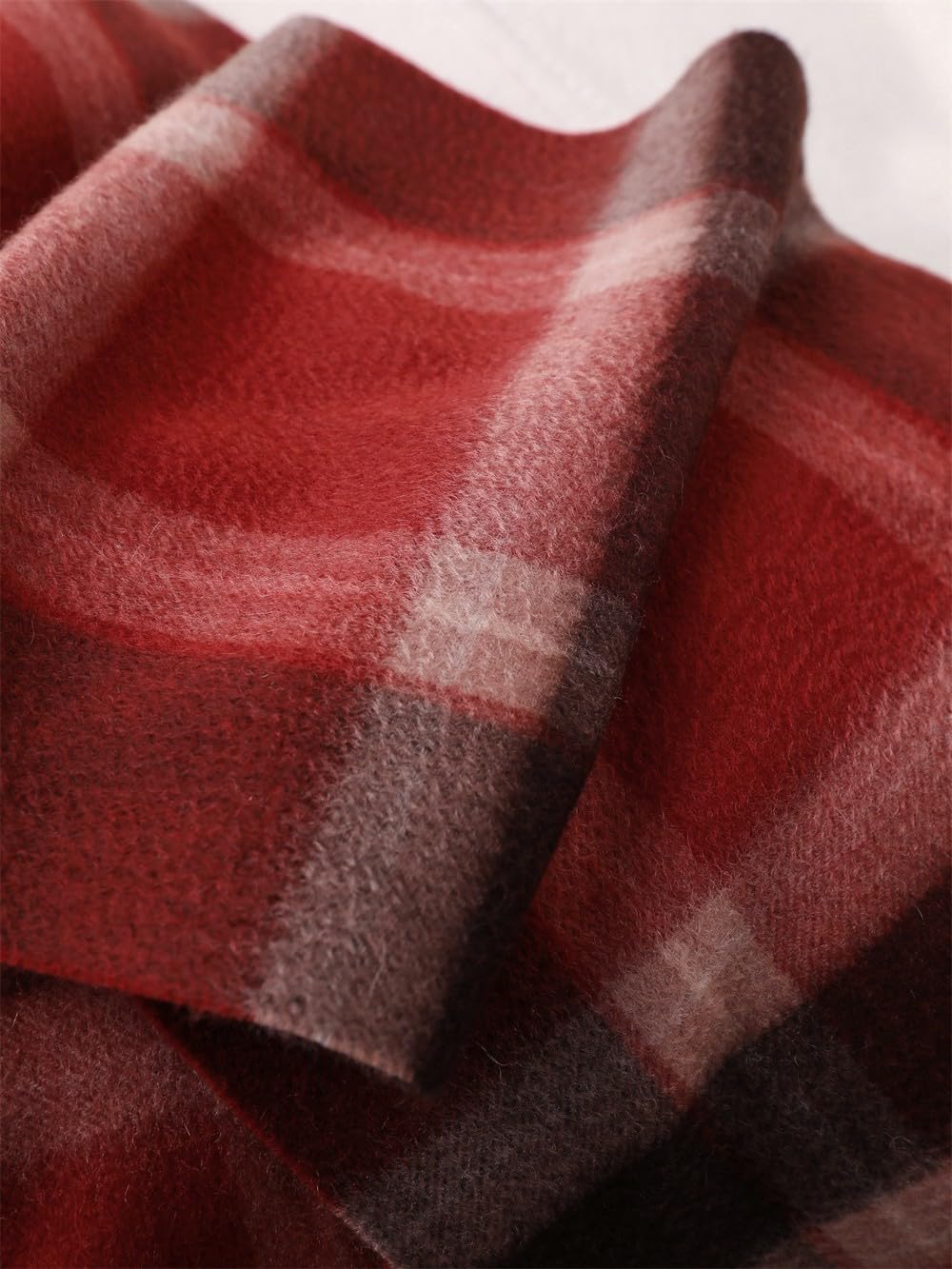 Cashmere Wool Scarf Soft Warm Thick Plaid Winter Scarf Unisex for Women and Men with Gift Box - Image 8