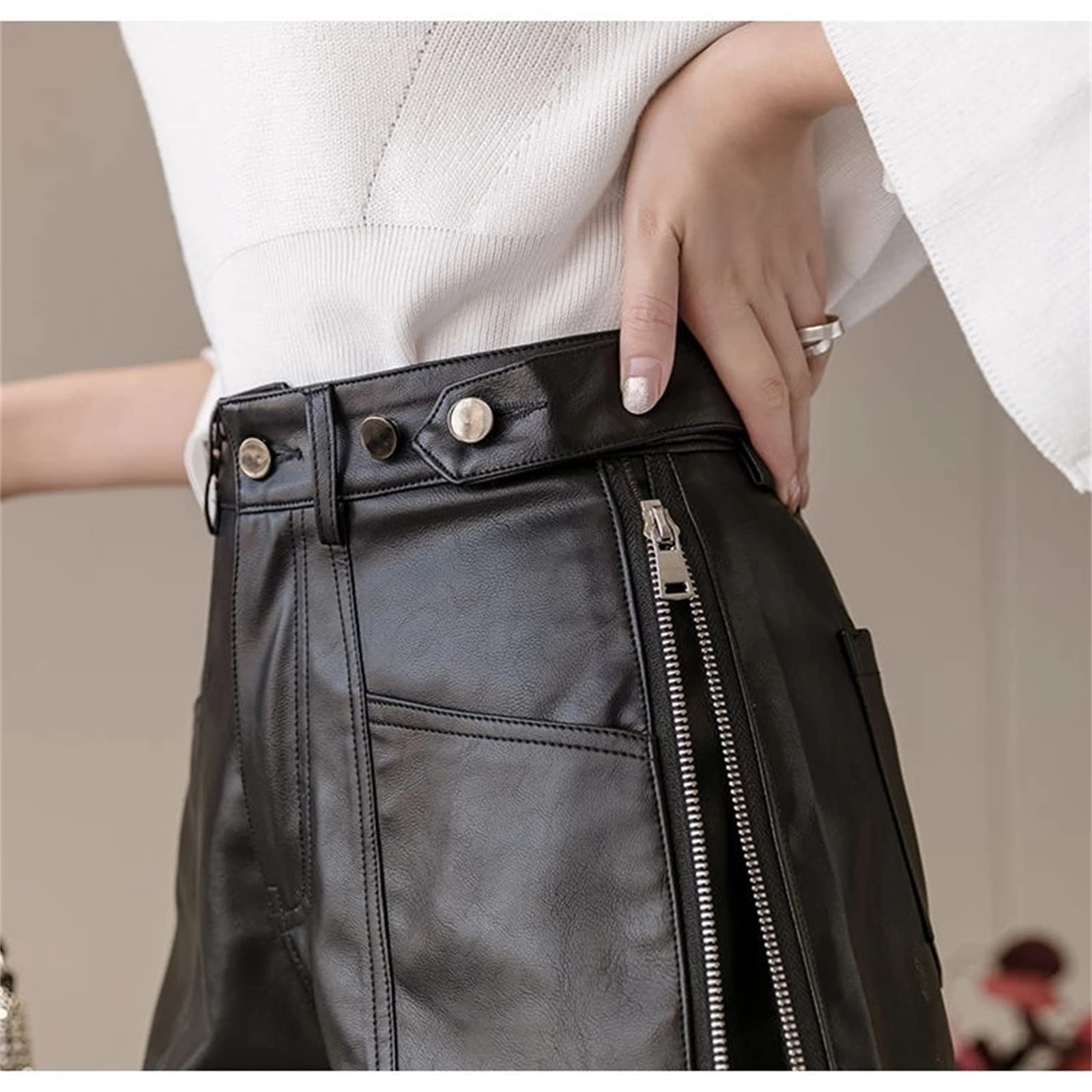 Amazon.co.jp: レザーショートパンツ pu秋冬ハイウエスト女性の Amazon.co.jp: レザーショートパンツ pu秋冬ハイウエスト女性の