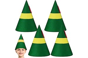 4Pcs Kids Christmas Elf Hats for Girls