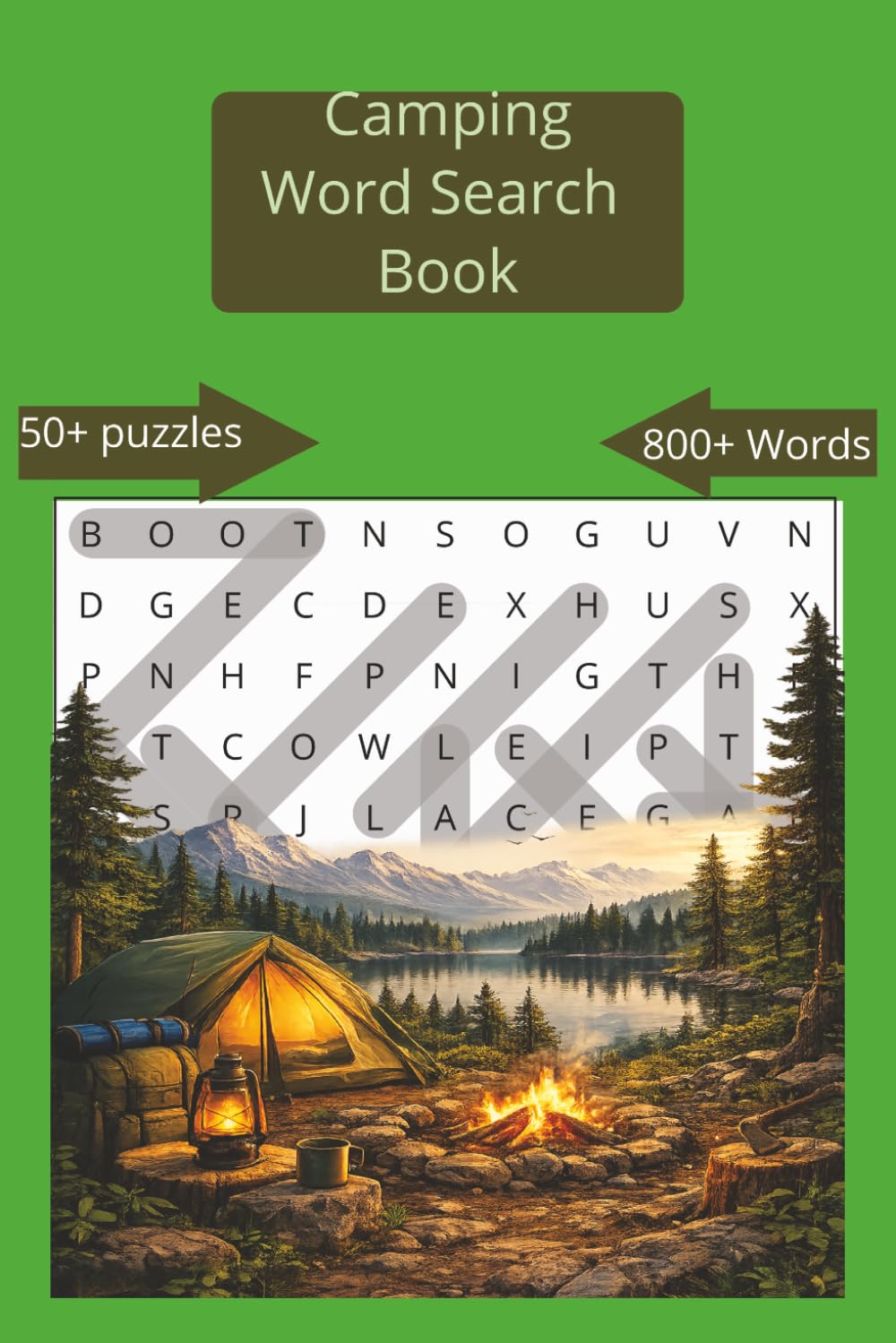 Caping Word Search Book: Camping Word Search Book: 825 Outdoor-Themed Words Across 55 Fun-Filled Puzzles for Relaxation and Adventure