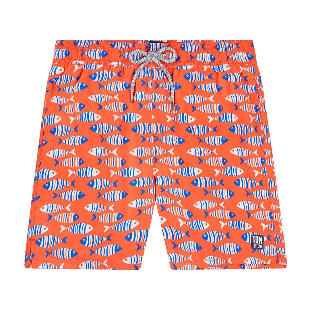 Bañador para Hombre Tom & Teddy Evita Rozaduras Bañador Naranja de Peces M 3