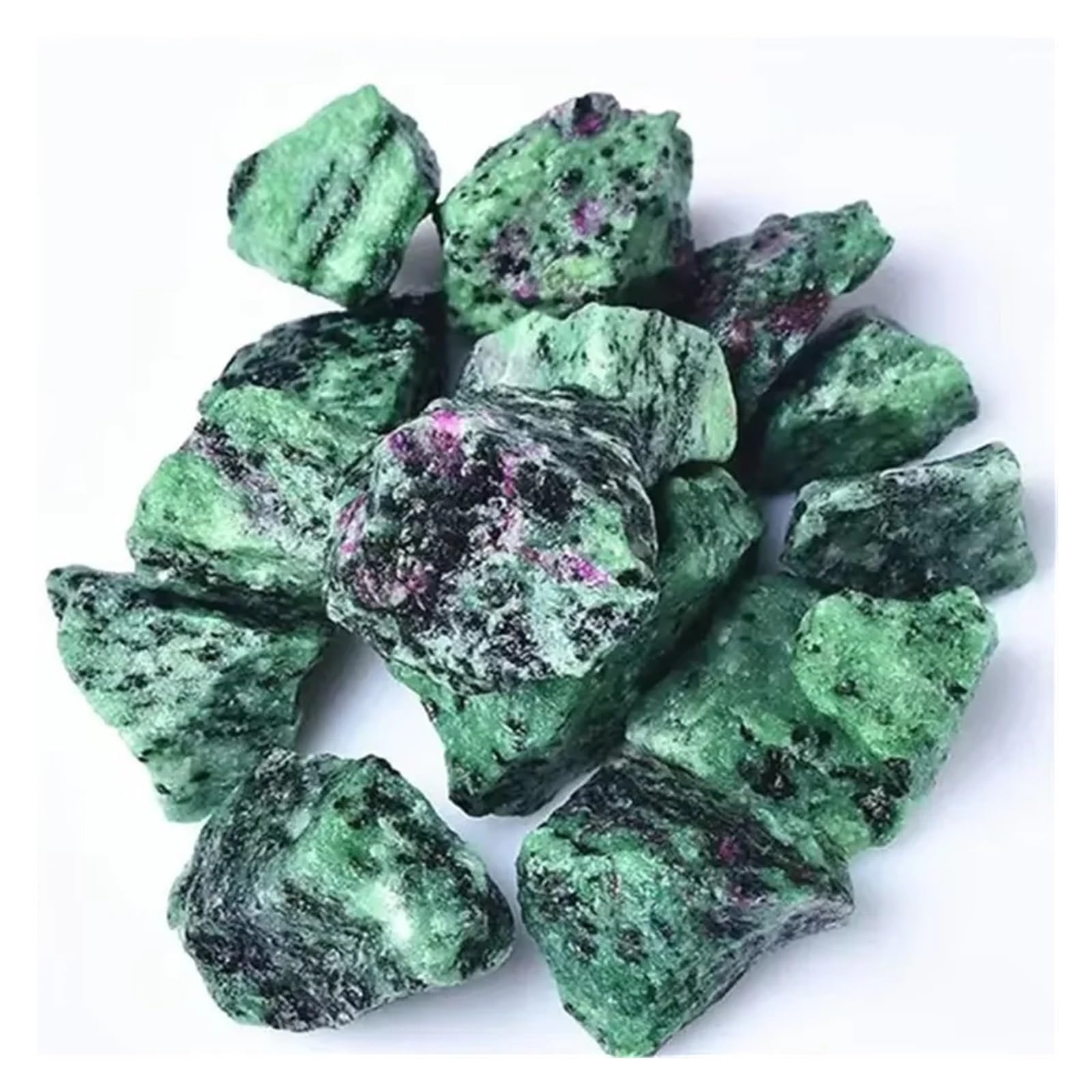 200 g di Pietre grezze Rosse e Verdi, for Decorazioni Acquario, Artigianato Gemstone Stone