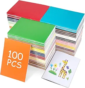 100 Pack Colorful Kraft Notebooks Mini Kraft Paper Notebook 52 Pages A6 Mini Blank Notebooks Bulk, Student Paper Journals Composition Notebooks Sketchbooks for Classroom Teacher Supplies, 4.1 x 5.7 Inch
