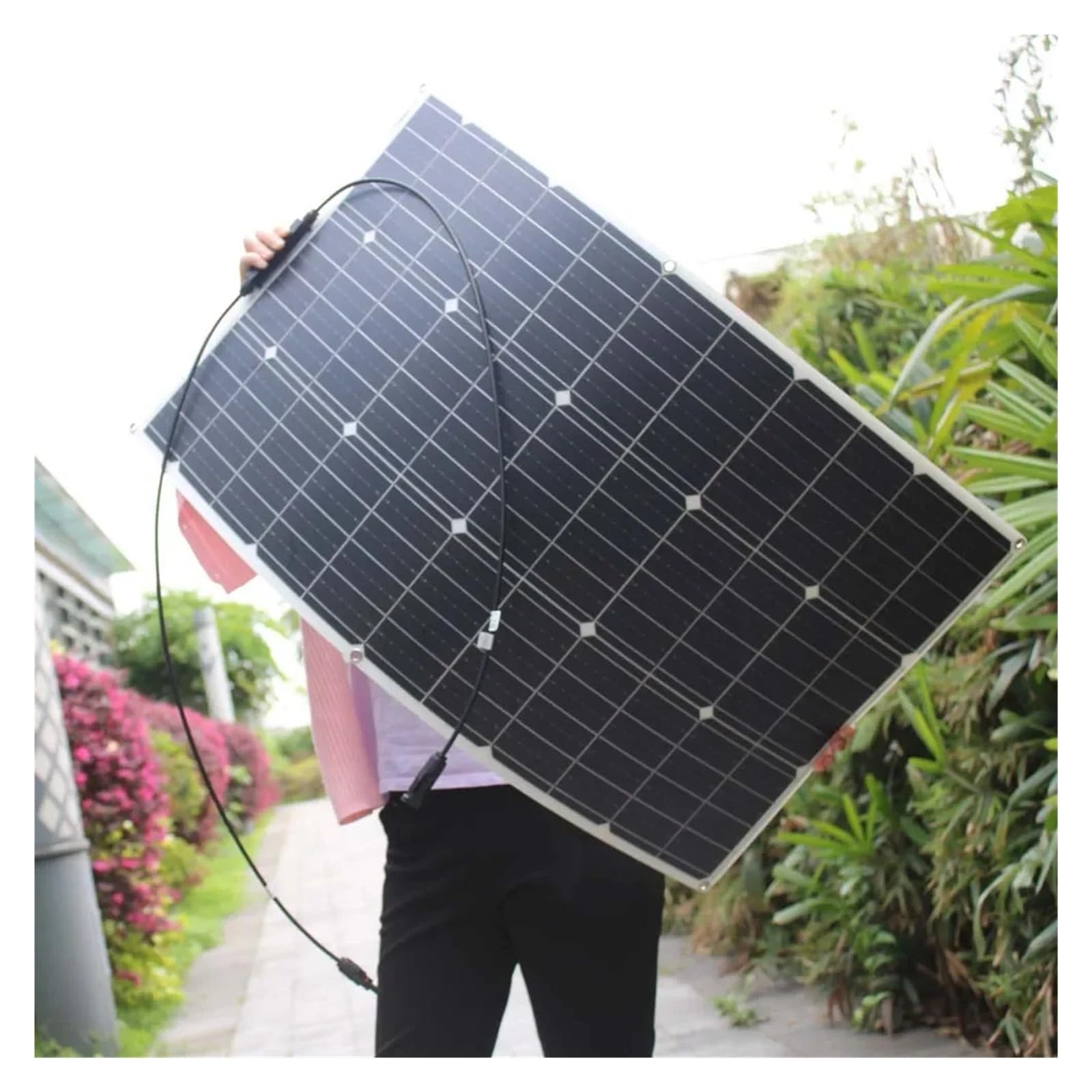Panel solar flexible de 200 W for cobertizo de techo de autocaravana, solución de energía verde portátil con carga de batería de 12 V, fotovoltaica de 100 W | 100W Solar Panel