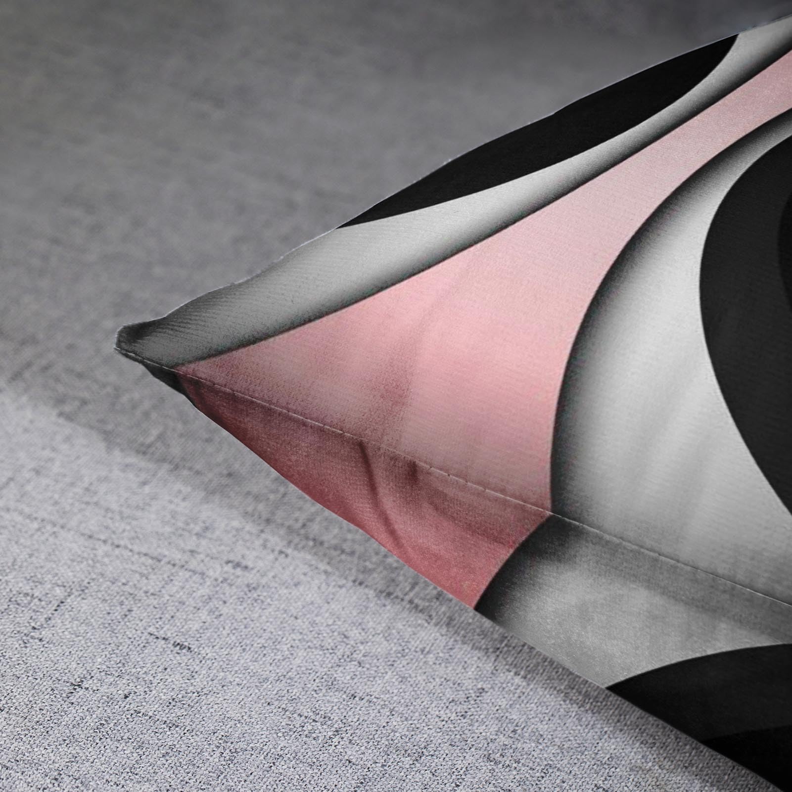 Emvency Kissenbezüge Set – 2 Stück, Rosa Geometrisches Design, 45,7 X 45,7 Cm